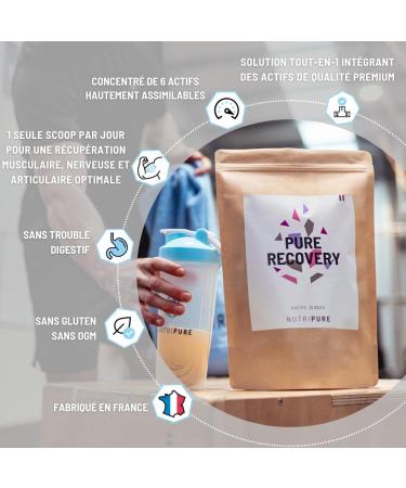 NUTRIPURE - Pure Recovery - All-in-1 Bodybuilding Supplement - Optimises Recovery - Whey Protein Isolate BCAA Collagen Zinc Magnesium - 775 mg - Neutral Flavor - Made in France - Buy Online on GoSupps.com