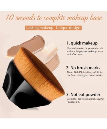 Flat Kabuki Foundation Brush | Flawless Makeup Tool | 3-Pack Black with Storage Box | High-Performance Powder & Foundation Brush - Buy Online on GoSupps.com