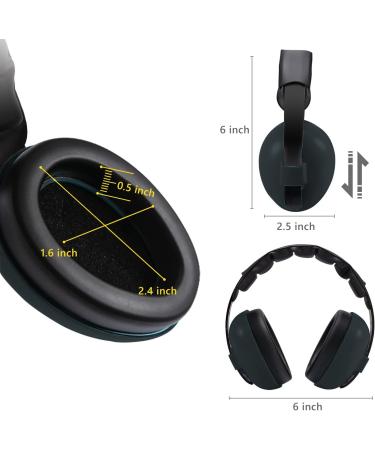 GUKOY Baby Ear Protection Headphones for Ages 0-3 | Noise Cancelling & Reduction Earmuffs for Infant Hearing | Black - Buy Online on GoSupps.com