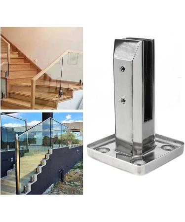 304 Stainless Steel Pool Clamp Glass Panel Pool Fence Staircase Bracket Spigot Balustrade Support Clamp Floor Deck Mount Fixed Glass Clip - Buy Online on GoSupps.com