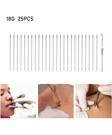 100Pcs Sterile Body Piercing Needles - 12G 14G 16G 18G for Ear & Nose Piercings - International Shipping Available - Buy Online on GoSupps.com