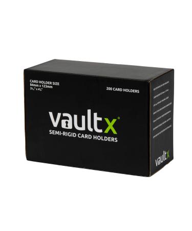Vault X Wide-Fit Semi-Rigid Card Holders for Trading Cards & Sports Card Grading submissions (200 Pack) Wide-Fit 200 Pack