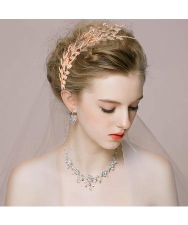 Lurrose Gold Leaves Crown Roman Laurel Grecian Goddess Headband Greek Roman Leaf Wedding Headpiece for Brides Girls Women (Golden) - Buy Online on GoSupps.com