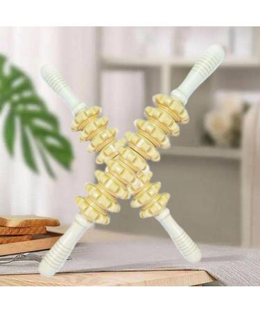Quaeetyu Pressure Point Muscle Scooter - Trigger Point Roller 9 Balls for Pain Relief in Legs Back & Thighs | Optimal Massage Tool for Men & Women - Buy Online on GoSupps.com