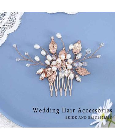 Bridal Wedding Hair Combs - Silver Crystal Blue Headpiece for Women and Girls - Buy Online on GoSupps.com