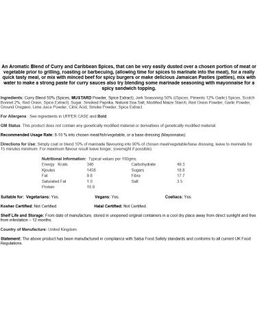 Caribbean Curry Marinade Flavouring - 2.5kg Catering Tub - Buy Online on GoSupps.com