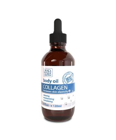 Dead Sea Collection Body Oil with Collagen - Dry Skin Moisturizer and Hydrating Massage Oil - Nourishing Bath Oil - Increase Skin Elasticity and Provide Anti-Aging Support (4 fl.oz) - Buy Online on GoSupps.com