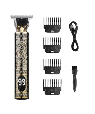 Razors T9 Hair Clipper Electric Clipper Hairdressing USB Electric Three-Speed Speed Adjustment Large-Screen Power Display Metal Shaver(Single Speed Display)