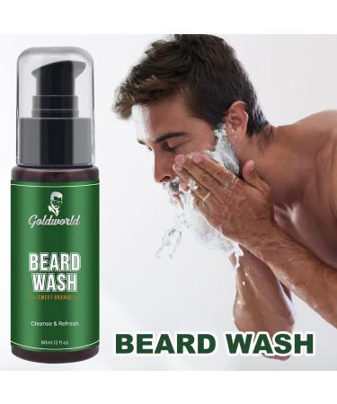 Beard Growth and Grooming Kit with Beard Oil and Balm - Christmas Gifts for Men - Orange Beard Kit with Wash, Comb, and Brush - Buy Online on GoSupps.com