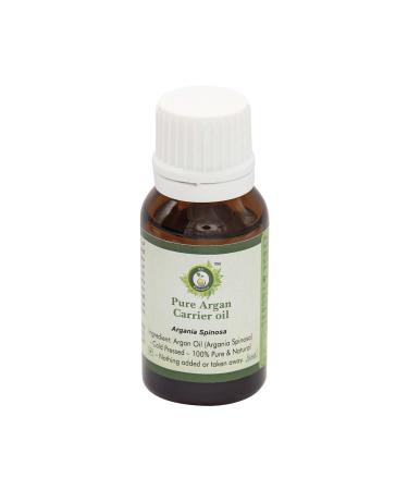 R V Essential Pure Argan Carrier Oil 15ml (0.507oz)- Argania Spinosa (100% Pure and Natural Cold Pressed)