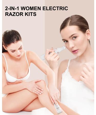 Rechargeable Women's Bikini & Body Hair Trimmer - Painless Lady Shaver with Ceramic Blades - IPX7 Waterproof - White - Buy Online on GoSupps.com