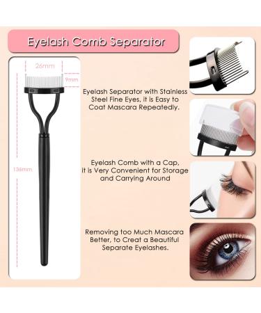 KINGMAS 5-Piece Makeup Brush Set for Eyeliner, Eyebrows, and Lashes - Brow Comb, Grooming Tool - Buy Online on GoSupps.com