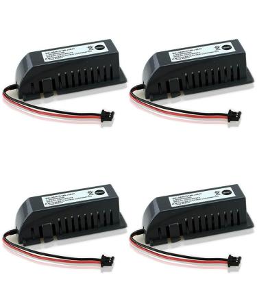(4 Pack) 2000mAh 3.6V MR-J3BAT PLC Non-Rechargeable Li-ion Battery for ER6VC119A/B MELSERVO MR70 with Black Plug