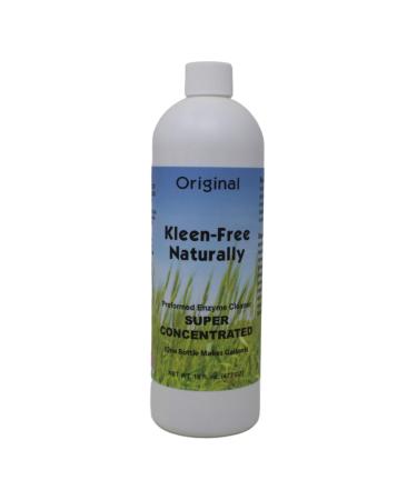 Kleen-Free Naturally Preformed Enzyme Cleaner Enzyme Solution Multi-Purpose Cleaner Laundry Additive and More - Concentrate - Original Scent - 16oz