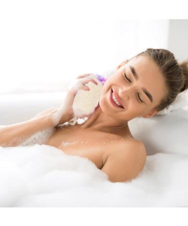 NOLITOY Natural Loofah Bath Sponge - Soft Smooth Skin Scrubber | Luffa Shower Sponge for Exfoliating & Cleansing | Ideal for Daily Bath & Shower - Buy Online on GoSupps.com