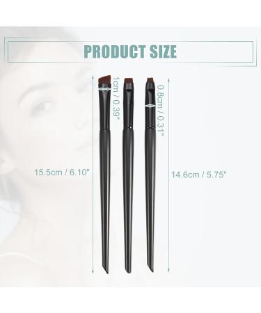 VOCOSTE 3pcs Makeup Brush Set - Eyebrow Eyeliner & Smudger Brushes for Liquid Eyeshadow & Eyebrow Powder - Premium Wooden Handle Makeup Tools - Buy Online on GoSupps.com