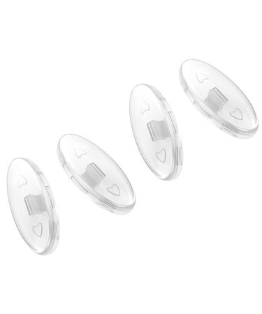 Saucer Replacement Nose Pads for Oakley Blender 6B OX3162 Glasses 2 Pairs Clear One Size