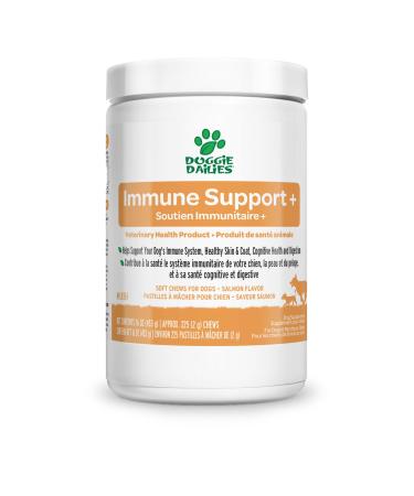 Doggie Dailies Omega 3 for Dogs - 225 Soft Chews - Salmon Oil for Dogs with Apple Cider Vinegar Bee Pollen Kelp Zinc & Biotin New Packaging