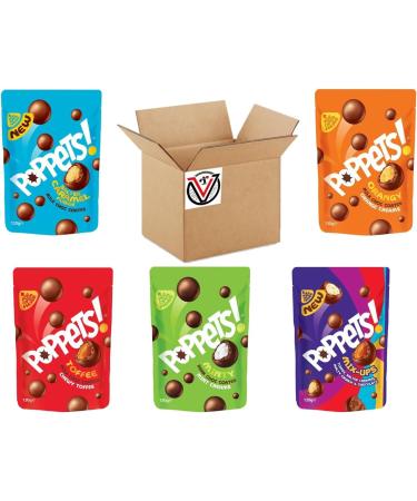 05 Mixed Poppets Mix-Ups Orange Creams Mint Creams Chewy Toffee Salted Caramel Fudge Pouch Share Bags - Buy Online on GoSupps.com