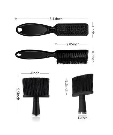 Barber Brush Set: 2 Pieces with Blade Cleaning, Neck Duster & Clipper Styling Tool - Black - Buy Online on GoSupps.com