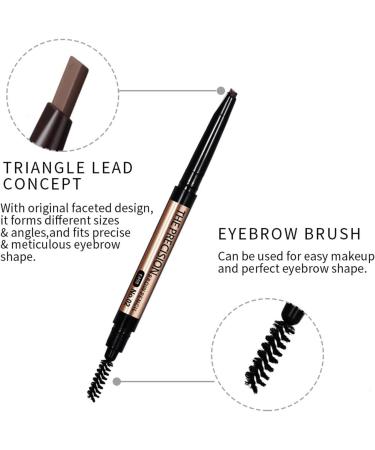 Eyebrow Liner Pencil - Double-Ended Ultra-fine Eyebrow Pencil | PAuto-Rotating Eyebrow Pencil Waterproof Eyebrow Makeup Pencil Liner for Lasting Eyebrow Makeup Light Brown - Buy Online on GoSupps.com
