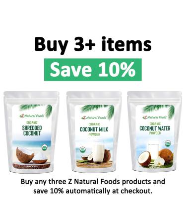 Organic Shredded Coconut - Unsweetened Macaroon Cut - 1 lb - Raw Vegan Gluten Free Non GMO - Buy Online on GoSupps.com
