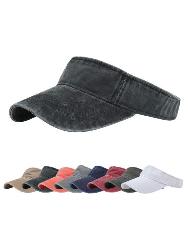 DOANNOTIUM Sport Sun Visor Hats Cotton Ball Caps Empty Top Baseball Sun Cap for Men Women Black - Buy Online on GoSupps.com