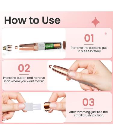 Vinmall Electric Eyebrow Trimmer for Women - Painless Hair Removal with LED Light - Buy Online on GoSupps.com
