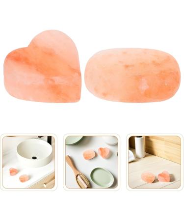  BAZEITFLOW 2 Pieces Salt Soap Salt Deodorant Stone Massage Stone Gua Sha Stone Pink Salt Stone Mineral Deodorant Soap for Bath for Women Salt Scrub Hand-Carved Salt Stone - Buy Online on GoSupps.com