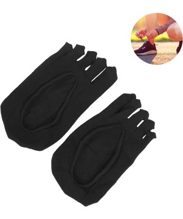 Toe Socks for Women Low Cut Polyester Socks to Absorb Sweat black - Buy Online on GoSupps.com