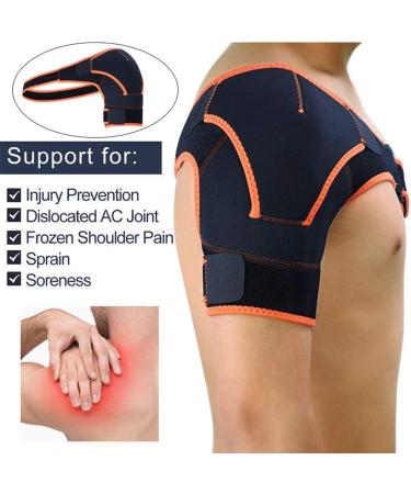 Adjustable Shoulder Brace for Men & Women - Breathable Compression Support Strap - Ideal for Sports & Gym - Buy Online on GoSupps.com