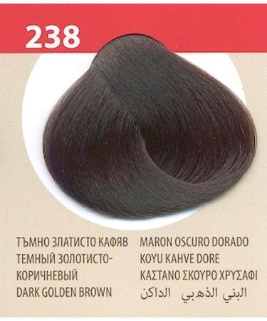  Vip's Prestige Cr me r sistante pour cheveux 238 fonc brun dor "Vip's Prestige" l'huile d'argan macadamia et chia/Cream hair dye Dark golden brown (2 pcs) - Buy Online on GoSupps.com