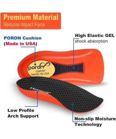 PORON Heel Cups for Heel Pain & Plantar Fasciitis - Made in USA heel cushions for shock absorption & heel spur relief - Black, W 12-14 / M 10-14.5 - Buy Online on GoSupps.com
