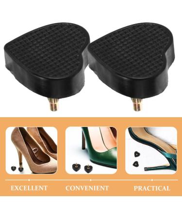 CALLARON High Heel Tips Replacement | 5 Pairs Heart Shaped Shoe Caps - Durable Protectors for Heels - Black - Buy Online on GoSupps.com