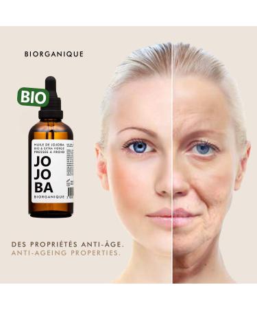 Organic Jojoba Oil for Skin & Hair - 100% Pure & Natural Cold Pressed - 50ml Amber Glass Bottle - Shop Internationally - Buy Online on GoSupps.com