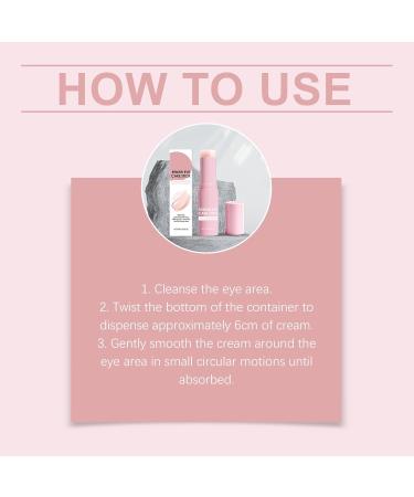 Eye balm pen with retinol and caffeine antiaging cream against dark circles swelling and wrinkles brightening and firming moisturizing care with vitamin E for sensitive skin 3 - Buy Online on GoSupps.com