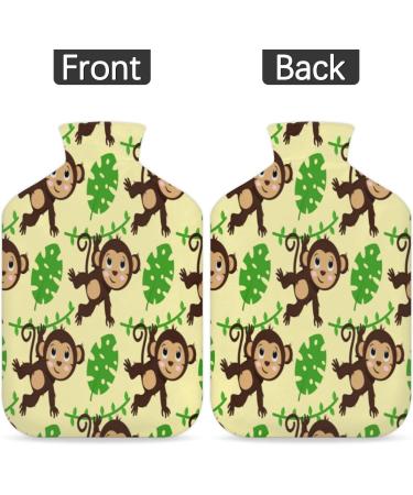 Affe Hot Water Bottle with Fluffy Cover | 2L Capacity | Cozy Cute Monkey Design for Pain Relief | Ideal for Kids & Adults - Buy Online on GoSupps.com