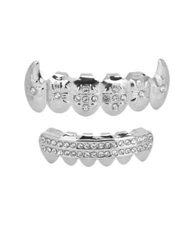 Shop Hip Hop Rapper False Teeth Set - Gloss Golden & Silver Halloween Decorations - Washable & Reusable - Buy Online on GoSupps.com