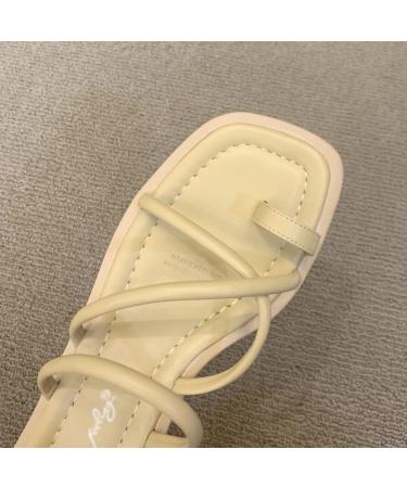 Comfortable Women's Orthopedic Sandals - Chunky Heel Cross Strap Open Toe Bunion Shoes for Big Toe Bone Correction & Arch Support - Travel & Beach Ready | 7 Off-White - Buy Online on GoSupps.com