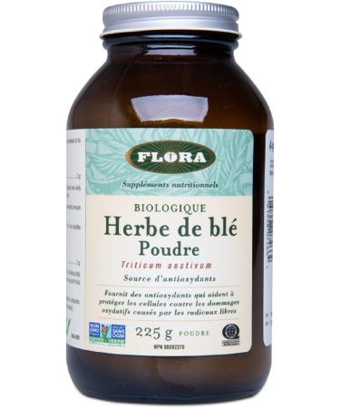 Flora Health Pines Brand Wheat Grass Powder Certified Organic Low Temperature Dried Contains Vitamins Minerals Chlorophyll All Essential Amino Acids Fibre and Antioxidants - 225g Powder - Buy Online on GoSupps.com