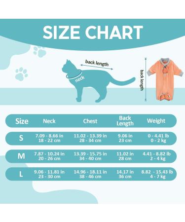 AVONT Cat Recovery Suit - Protective Alternative Surgical Spay Suit for Female Cats Gray Coral L - Ideal for Post-Operative Care & Skin Diseases - Buy Online on GoSupps.com