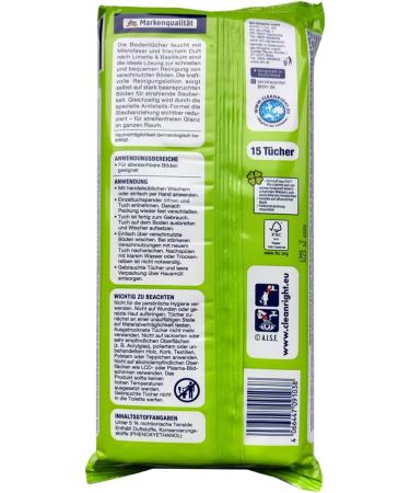 Denk Moist Floor Wipes Lime & Basil - 45 Piece Pack of 3 | International Shipping - Buy Online on GoSupps.com