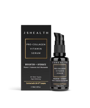 JSHealth Vitamin C Serum for Face - Brightening Hyaluronic Acid Serum - Anti Aging Vitamin C Face Serum - Hydrating Facial Serum with Niacinamide
