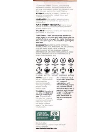 Global Beauty Care Vitamin C 3 Piece Set - Eye Cream & Skin Cream with Niacinamide AHA & Vitamin E for Glowing Skin - International Shipping Available - Buy Online on GoSupps.com