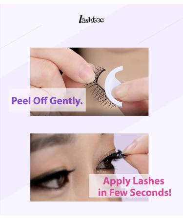 Ing Lashtoc Pre-Glued Natural Look Eyelashes - Long-Lasting & Reusable 3 Pair Pack | Made in Korea - Buy Online on GoSupps.com
