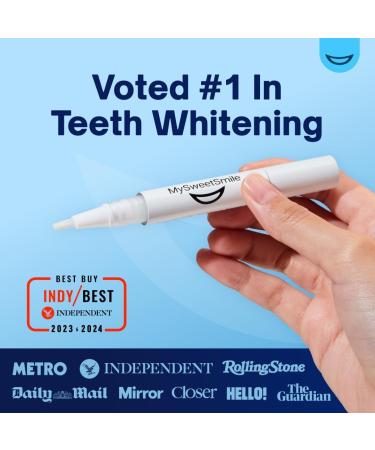 Teeth Whitening Pen for Stain Removal & Yellowing - Pain-Free, Travel-Friendly Whitener - Peroxide-Free Formula - 2mL Gel - Buy Online on GoSupps.com