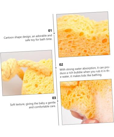 1pc Shower Wipe Cartoon Animal Bear Sponge Soonges Shower Supplies Foam Sponge Scrubber Sponges Kids Drum and Sticks Body Infant Take a Bath Wood Pulp Fiber Bath Towel - Buy Online on GoSupps.com