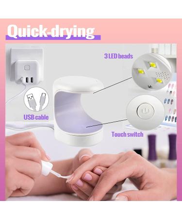 ANGNYA Mini UV LED Nail Lamp - Portable Nail Dryer for Gel Nails - Professional Nail Art Tool for DIY at Home - 03 White - Buy Online on GoSupps.com