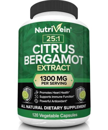 Nutrivein Bergamot Extract 1300 mg 25:1 - 120 Capsules