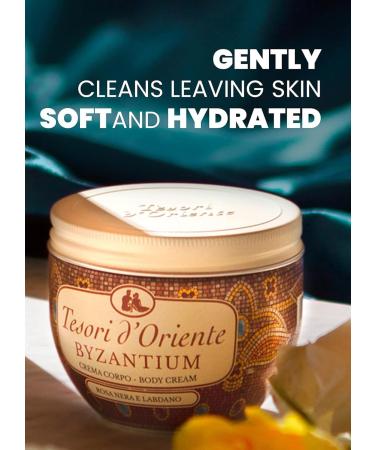 Tesori d'Oriente Crema Corpo Byzantium Body Cream with Black Rose and Labdanum 300 ml + 1 x Felce Azzurra Talcum Powder 100 g Pack of 12 - Buy Online on GoSupps.com